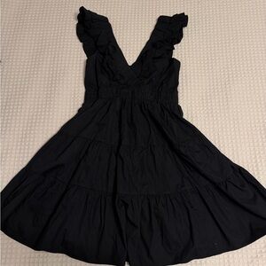 Abercrombie & Fitch Black Ruffle Mini Dress